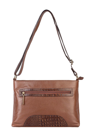 Bolsa transversal de couro liso Antonela - Enluaze - Bolsas, Mochilas e Acessórios em Couro Legítimo