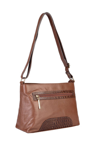 Bolsa transversal de couro liso Antonela - Enluaze - Bolsas, Mochilas e Acessórios em Couro Legítimo