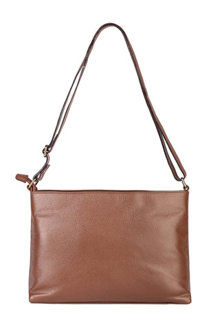 Bolsa transversal de couro liso Antonela - Enluaze - Bolsas, Mochilas e Acessórios em Couro Legítimo