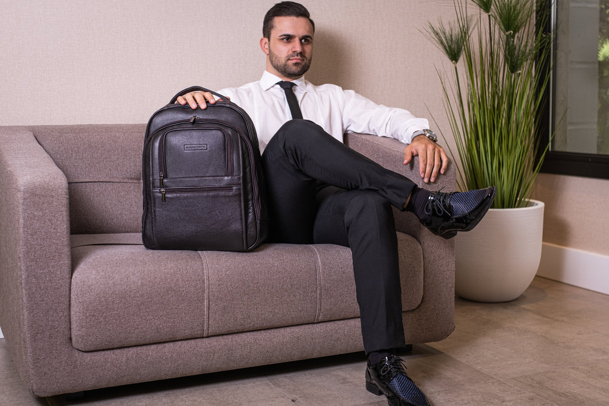 Mochila executiva de couro floater Office