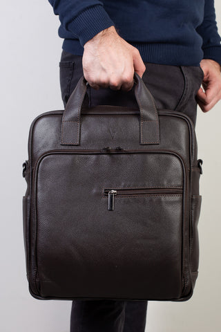 Pasta transversal de couro com alça Bernardo - Enluaze - Bolsas, Mochilas e Acessórios em Couro Legítimo