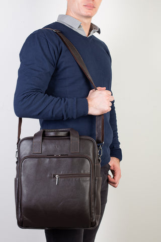 Pasta transversal de couro com alça Bernardo - Enluaze - Bolsas, Mochilas e Acessórios em Couro Legítimo