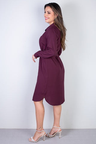 Vestido chemise manga longa 51313