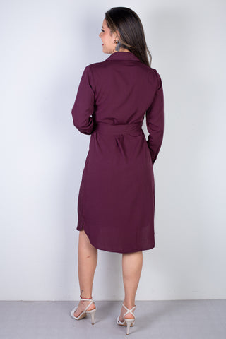Vestido chemise manga longa 51313
