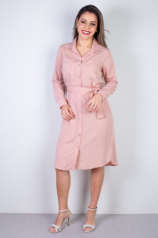 Vestido chemise manga longa 51313