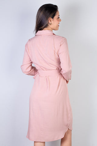 Vestido chemise manga longa 51313