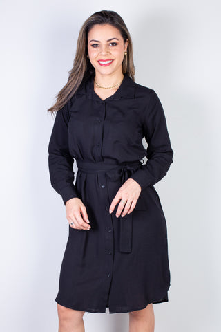 Vestido chemise manga longa 51313