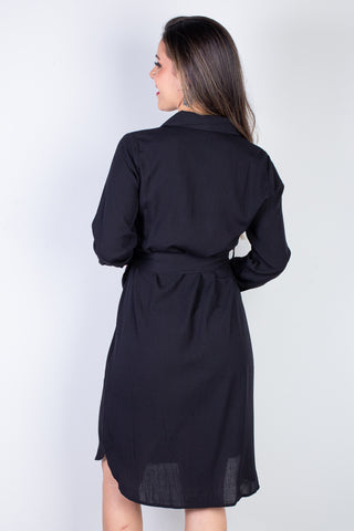 Vestido chemise manga longa 51313
