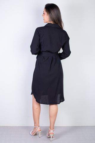 Vestido chemise manga longa 51313