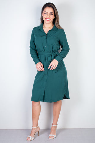 Vestido chemise manga longa 51313