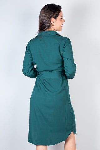 Vestido chemise manga longa 51313