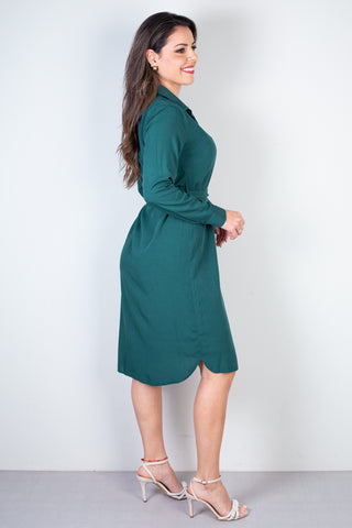 Vestido chemise manga longa 51313