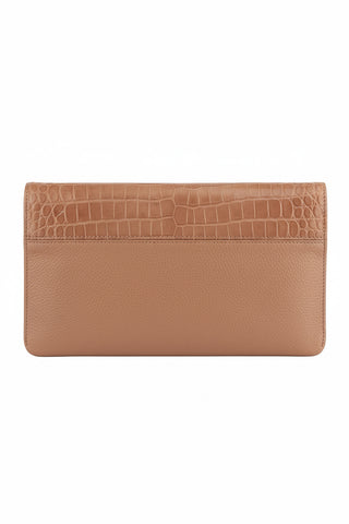 Clutch de couro croco Nikki