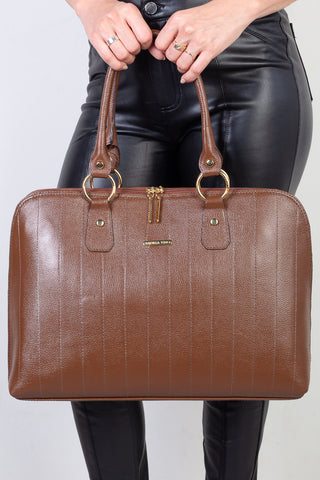 Pasta grande em couro liso Izabela