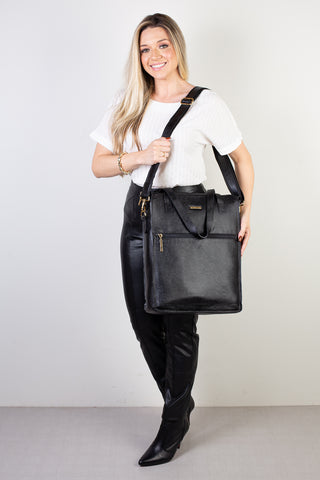 Bolsa/Pasta para notebook em couro liso Sandra - Enluaze - Bolsas, Mochilas e Acessórios em Couro Legítimo