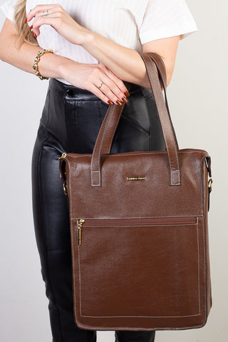 Bolsa/Pasta para notebook em couro liso Sandra - Enluaze - Bolsas, Mochilas e Acessórios em Couro Legítimo