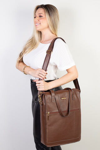 Bolsa/Pasta para notebook em couro liso Sandra - Enluaze - Bolsas, Mochilas e Acessórios em Couro Legítimo