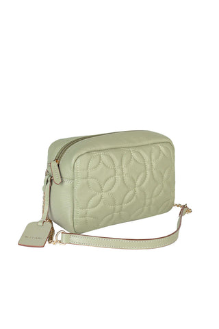 Bolsa transversal de couro matelassê com corrente Mirella - Enluaze - Bolsas, Mochilas e Acessórios em Couro Legítimo