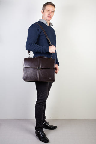 Maleta masculina de couro Mauricio - Enluaze - Bolsas, Mochilas e Acessórios em Couro Legítimo