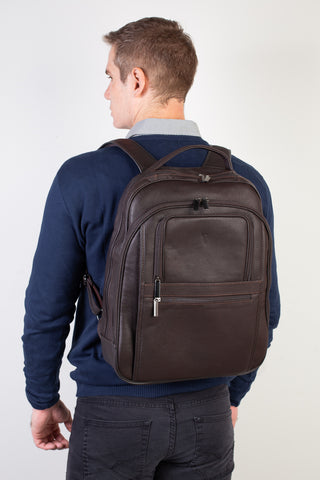 Mochila executiva de couro floater Office - Enluaze - Bolsas, Mochilas e Acessórios em Couro Legítimo