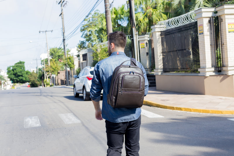 Mochila executiva de couro floater Office
