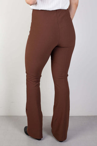 Calça flare cintura alta feminina 80020 - Enluaze - Vestuário e Acessórios em Couro Legítimo
