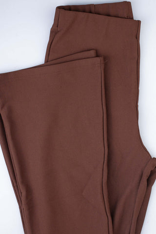 Calça flare cintura alta feminina 80020 - Enluaze - Vestuário e Acessórios em Couro Legítimo