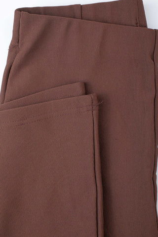 Calça flare cintura alta feminina 80020 - Enluaze - Vestuário e Acessórios em Couro Legítimo