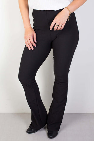 Calça flare cintura alta feminina 80020 - Enluaze - Vestuário e Acessórios em Couro Legítimo