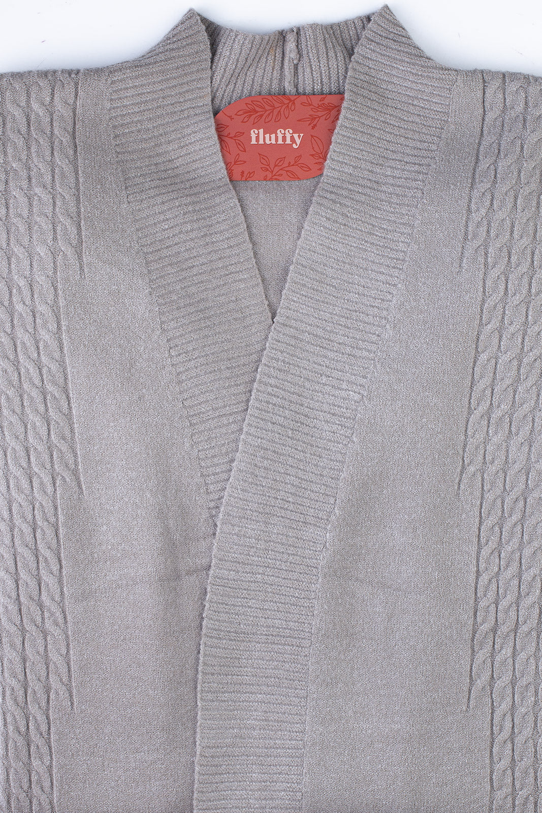 Cardigan alongado feminino com bolsos 81131
