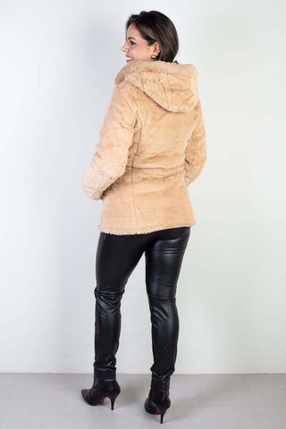 Jaqueta feminina nylon reversível com pelo 84293 - Enluaze - Vestuário e Acessórios em Couro Legítimo