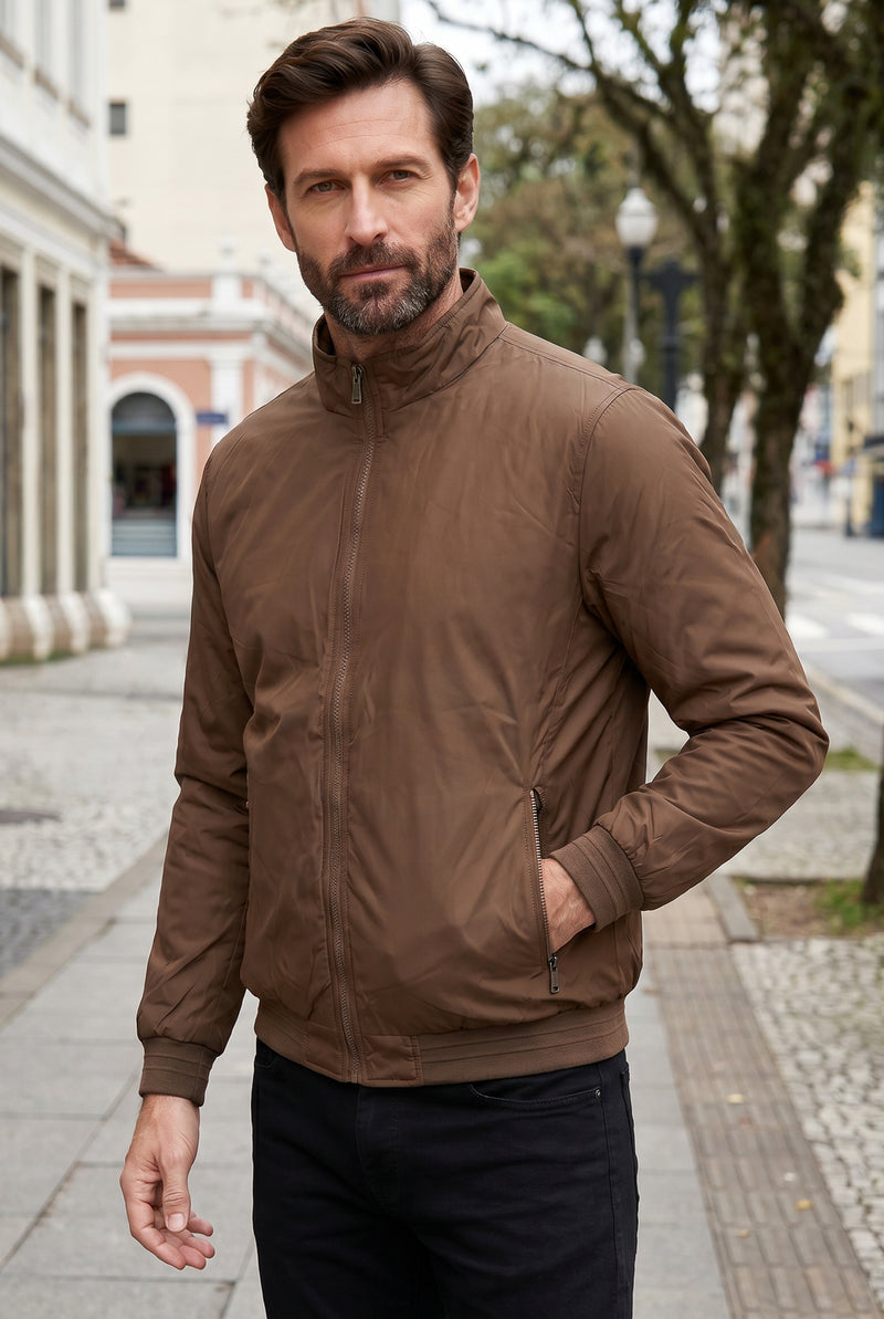 Jaqueta masculina nylon resinada 69485