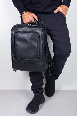 Mochila de couro slim masculina Enzo - Enluaze - Bolsas, Mochilas e Acessórios em Couro Legítimo