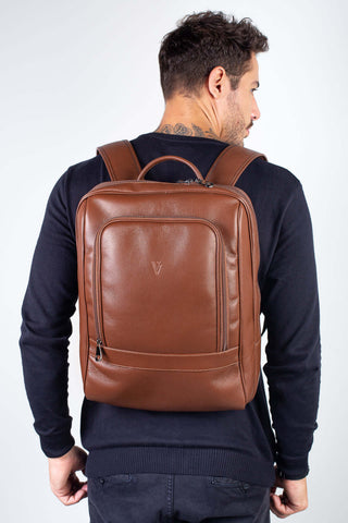 Mochila de couro slim masculina Enzo - Enluaze - Bolsas, Mochilas e Acessórios em Couro Legítimo