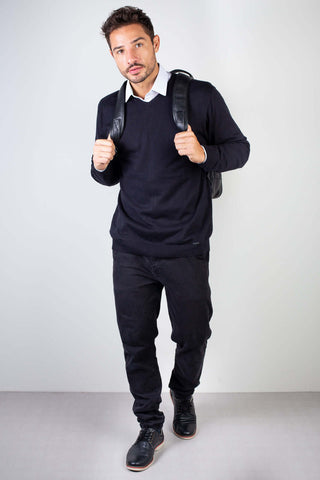 Mochila masculina de couro italiano para notebook 17" Arthur - Enluaze - Bolsas, Mochilas e Acessórios em Couro Legítimo