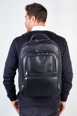 Mochila masculina de couro italiano para notebook 17" Arthur - Enluaze - Bolsas, Mochilas e Acessórios em Couro Legítimo