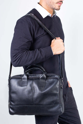 Pasta masculina de couro italiano Brad - Enluaze - Bolsas, Mochilas e Acessórios em Couro Legítimo