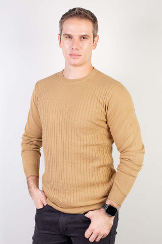 Blusa de malha masculina gola redonda 90184 - Enluaze - Vestuário e Acessórios em Couro Legítimo