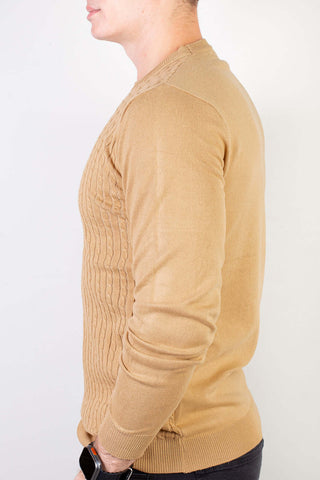 Blusa de malha masculina gola redonda 90184 - Enluaze - Vestuário e Acessórios em Couro Legítimo