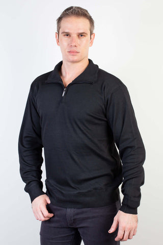 Blusa masculina gola com zíper 90207 - Enluaze - Vestuário e Acessórios em Couro Legítimo