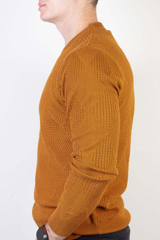 Blusa masculina trabalhada gola redonda 90216 - Enluaze - Vestuário e Acessórios em Couro Legítimo