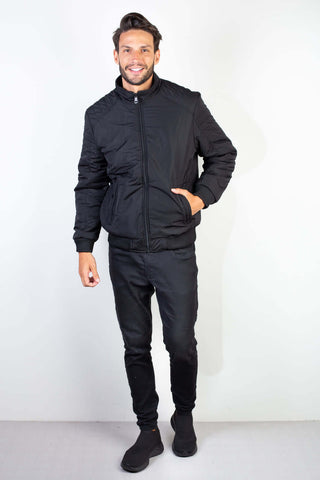 Jaqueta masculina de nylon impermeável 94267 - Enluaze - Vestuário e Acessórios em Couro Legítimo