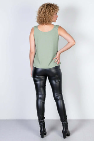 Regata feminina viscose com detalhe na alça 51636 - Enluaze - Vestuário e Acessórios em Couro Legítimo