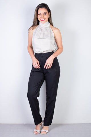 Calça feminina alfaiataria skinny 51985