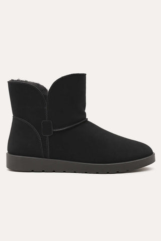 Bota pantufa peluciada cano curto Zuli