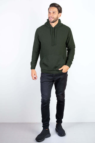 Blusão de malha masculino com capuz 50617 - Enluaze - Vestuário e Acessórios em Couro Legítimo