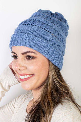 Gorro de inverno tricô feminino para frio 61150 - Enluaze - Vestuário e Acessórios em Couro Legítimo