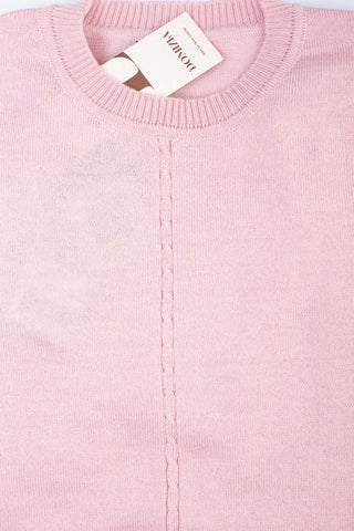 Blusa de malha feminina detalhe trançado 61577 - Enluaze - Vestuário e Acessórios em Couro Legítimo
