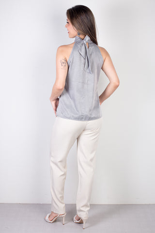 Blusa feminina gola alta decote halter neck 51255