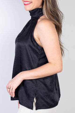 Blusa feminina gola alta decote halter neck 51255